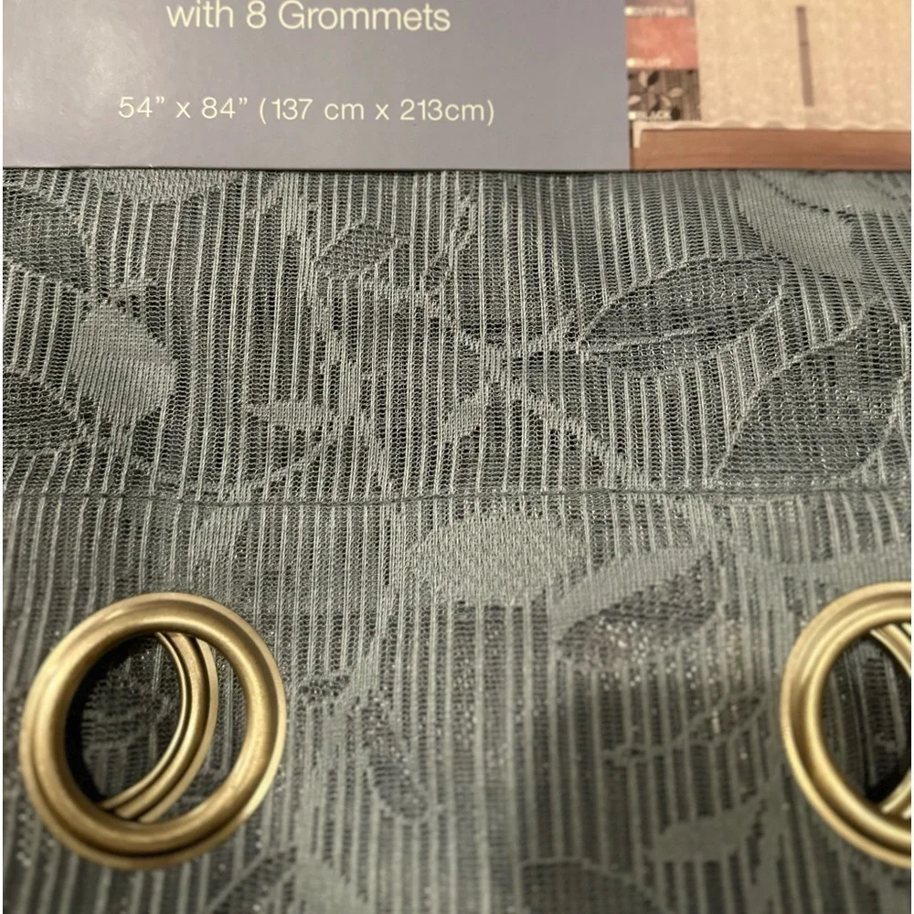 Blue Sheer Curtains Set of 1 panel 8 Grommets 54”x84”